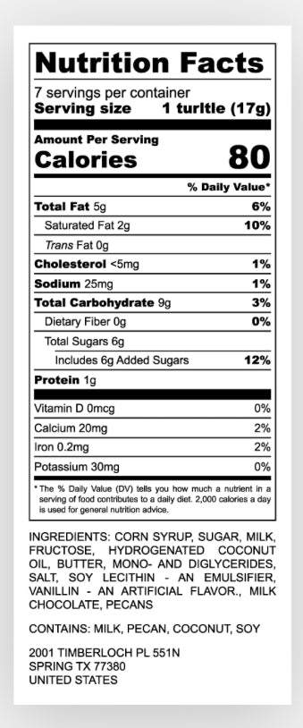 Gourmet Pecan Turtles Delights